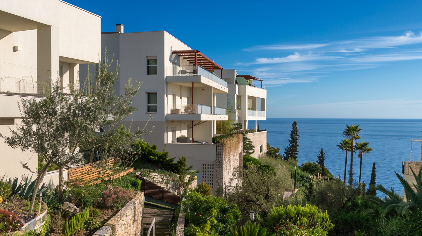 Promoción inmobiliaria frente al mar
